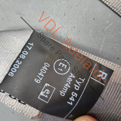 4E0857806BKPF 4E0857806B   Audi A8 S8 Rear Right Seat Belt Seatbelt 4E0857806B KPF Colour Platinum