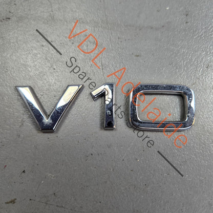 4E0853601A2ZZ 4E0853601A   GENUINE Audi V10 Fender Guard Badge Inscription Emblem 4E0853601A 2ZZ R8 S8 RS6