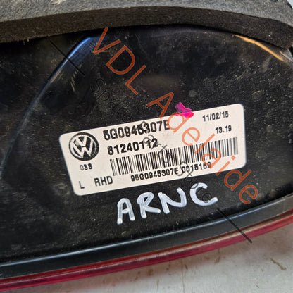 5G0945307E    VW Golf R MK7 Left Side Inner LED Tail Brake Light Taillight 5G0945307E