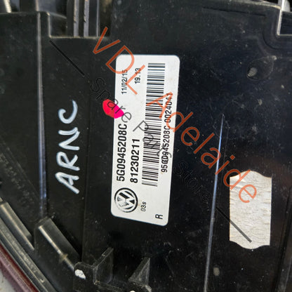 5G0945208C    VW Golf R MK7 Right Outer LED Tail Brake Light Taillight 5G0945208C