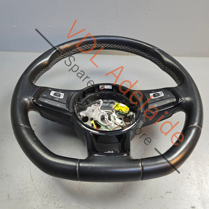 5G0419091HS 5G0419091HSHYZ   VW Golf R MK7 Flat Bottom Sports Leather Steering Wheel 5G0419091HS
