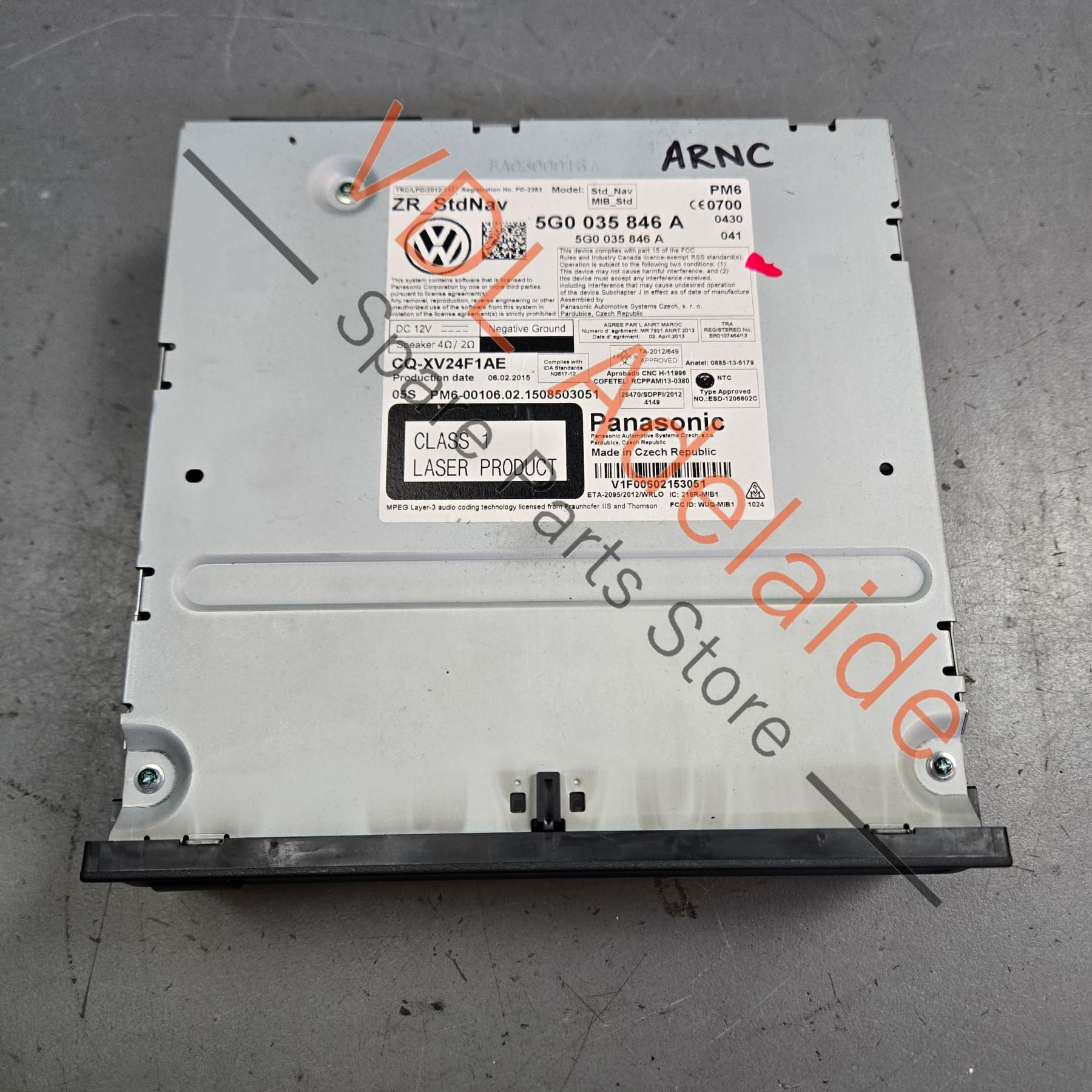 5G0035846A    VW Golf Mk7 Discover Media Control Unit Radio Bluetooth SD/CD Navigation 5G0035846A