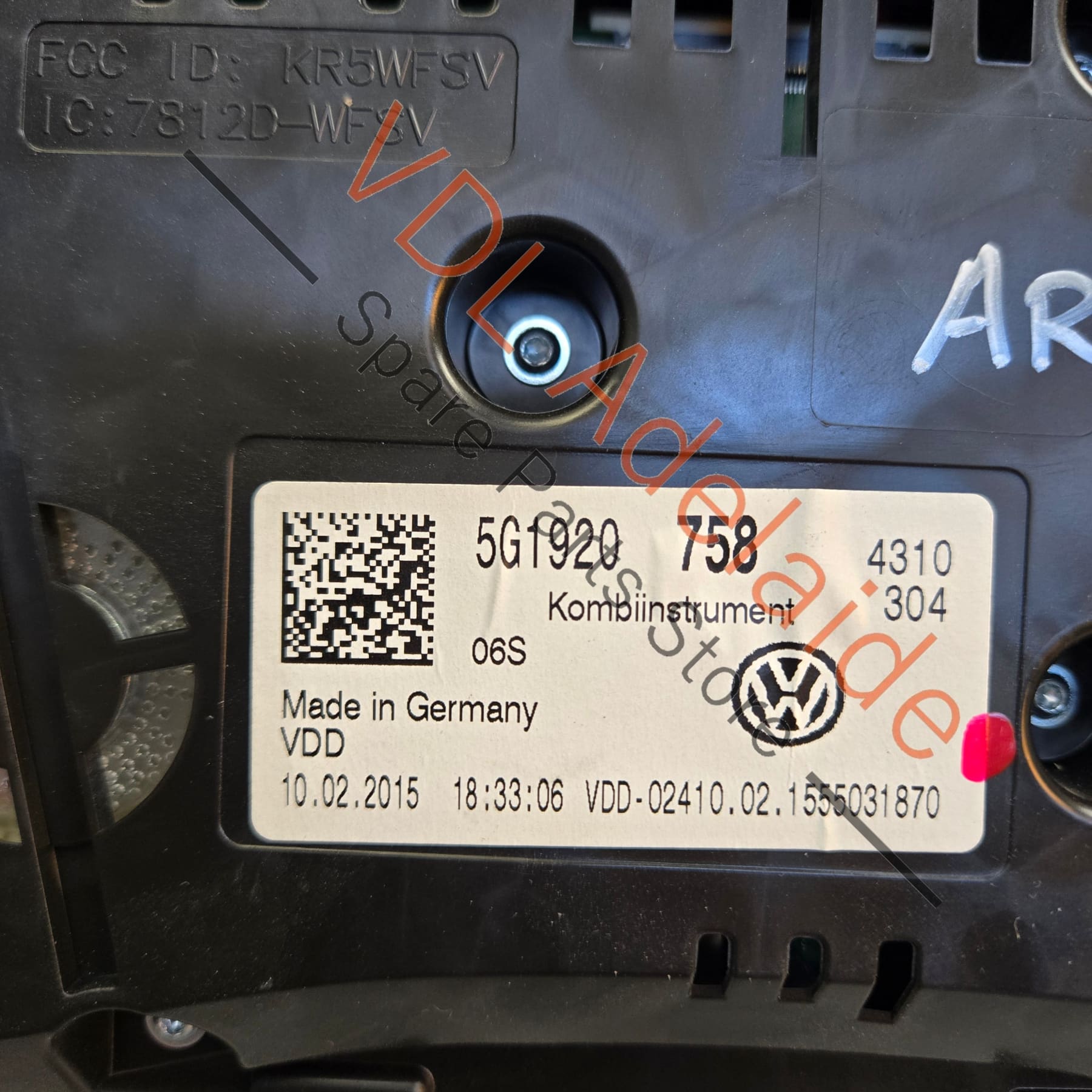 5G0920758    VW Golf R MK7 Combi-instrument Kombiinstrument Dash Cluster 320 km/h 5G1920758