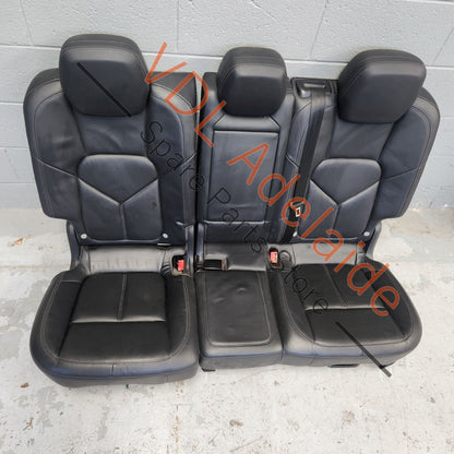     Porsche Cayenne 958 Rear Seat Set Black Leather
