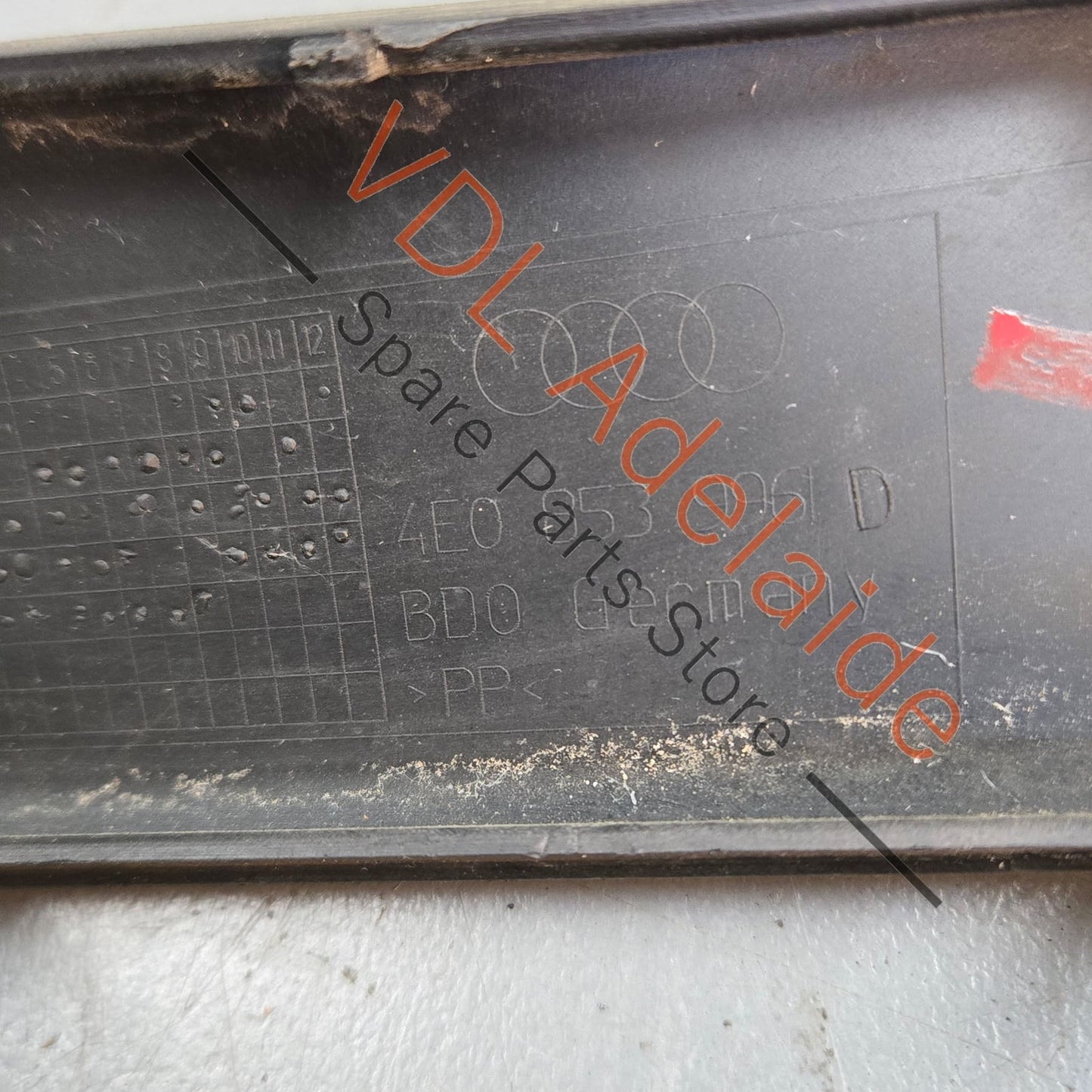 4E0853995F    Set of 4 Audi S8 Door Name Scuff Plates 4E0853985 4E0853995F