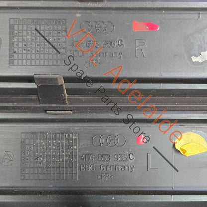4E0853995F    Set of 4 Audi S8 Door Name Scuff Plates 4E0853985 4E0853995F