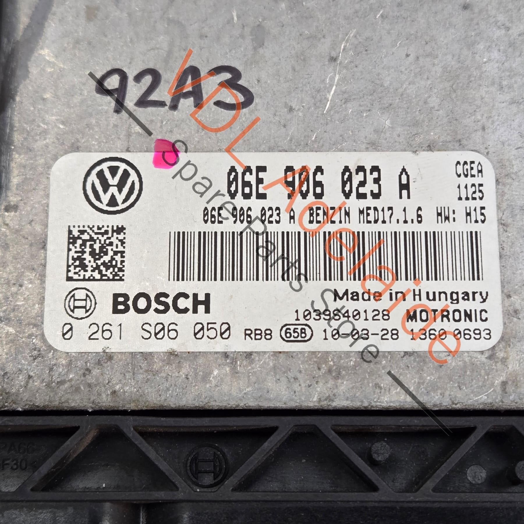 MED17.1.6 0261S06050 06E906023A  Porsche Cayenne DME ECU Engine Control Unit 3.0 Hybrid S V6 Supercharged 245kw 95861860330 06E906023A MED17.1.6