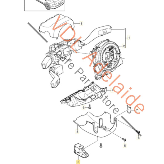     Porsche Cayenne 958 Electric Steering Column Adjustment Switch 7PP953519B