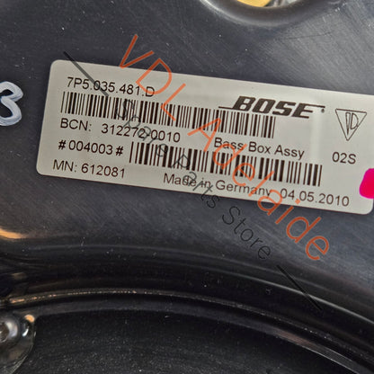     Porsche Cayenne 958 Bose Sub Woofer 7P5035481D