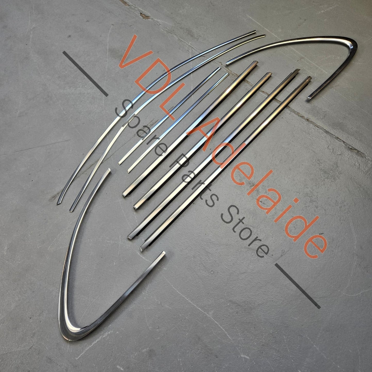 958 559 985 00 7Z7 958 559 995 21 7Z7   Porsche 92A 958 Set of Window Chrome Trims Polished Aluminium