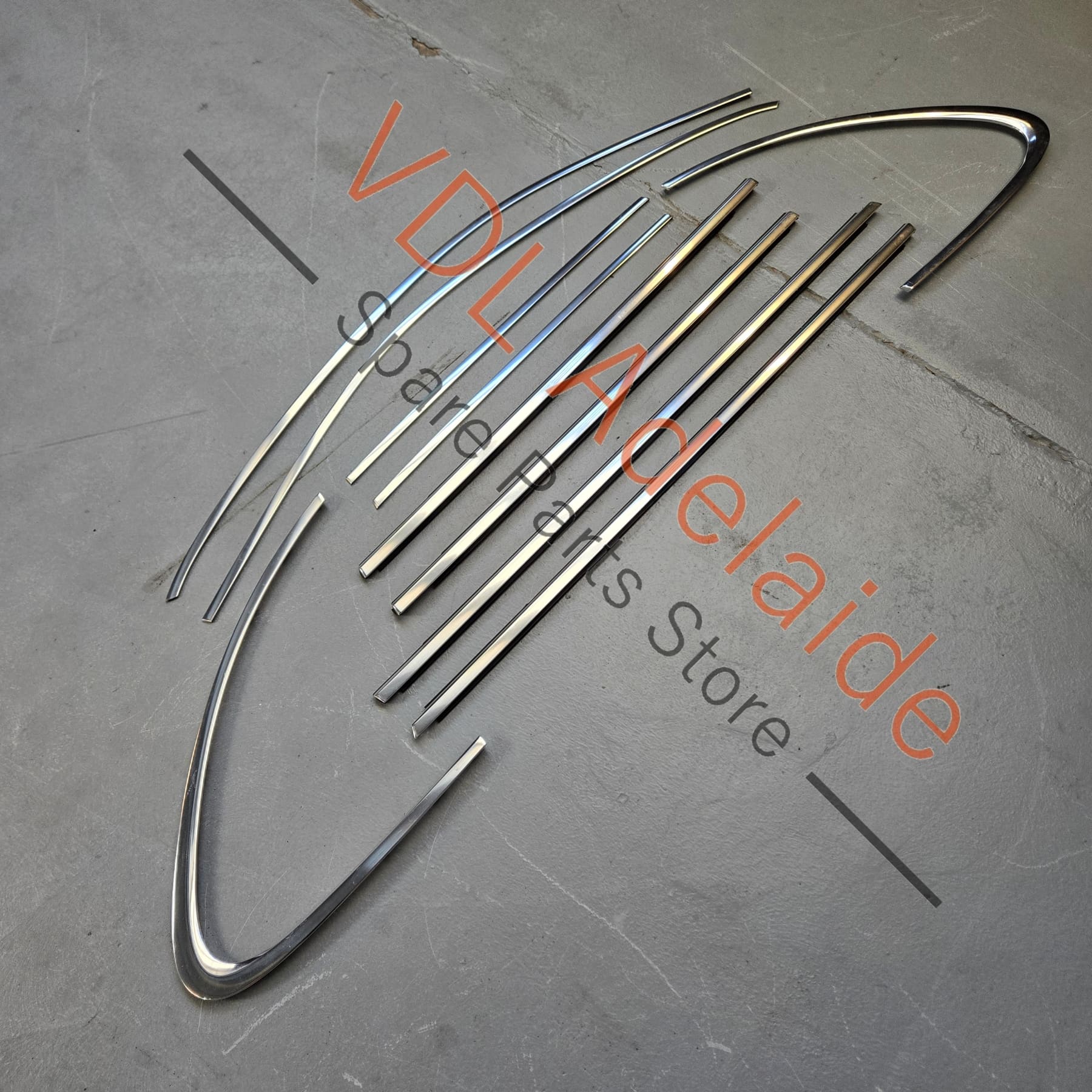 958 559 985 00 7Z7 958 559 995 21 7Z7   Porsche 92A 958 Set of Window Chrome Trims Polished Aluminium