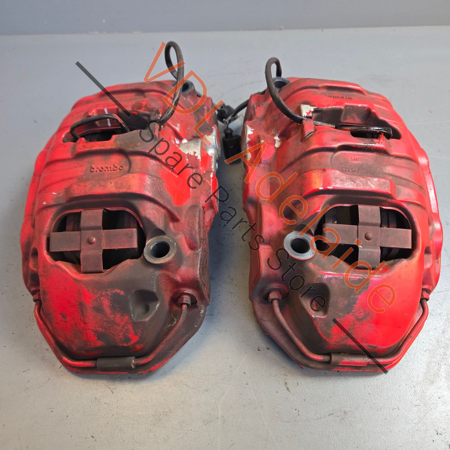 7PP 615 149 AQ 7PP 615 150 AQ   Pair of Porsche Cayenne 955 957 958 Front Brake Calipers Brembo 360mm 6x Piston