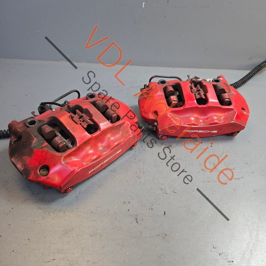 7P0 615 423 7P5 615 423 AG 958 352 423 40 958 352 424 40 Pair of Porsche Cayenne 955 957 958 Rear Brake Calipers Brembo 330mm 4x Piston