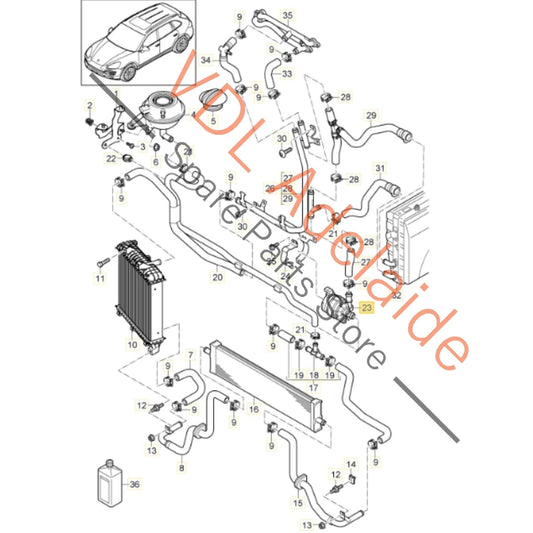 95860656700 8K0965567B   Porsche Cayenne 958 Coolant Pump 95860656700 8K0965567B