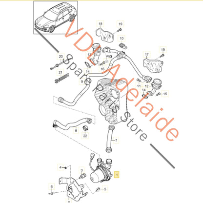 07K959253A 95860510400   Porsche Cayenne Secondary Smog Air Pump 95860510400 07K959253A