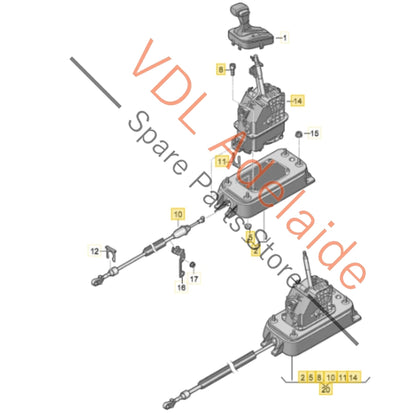 6R2713025BG 6R2713025AB   VW Polo MK5 6R Gti Gti Gear Shifter Lever Mechanism for DSG Automatic 6R2713025BG 6R2713025AB