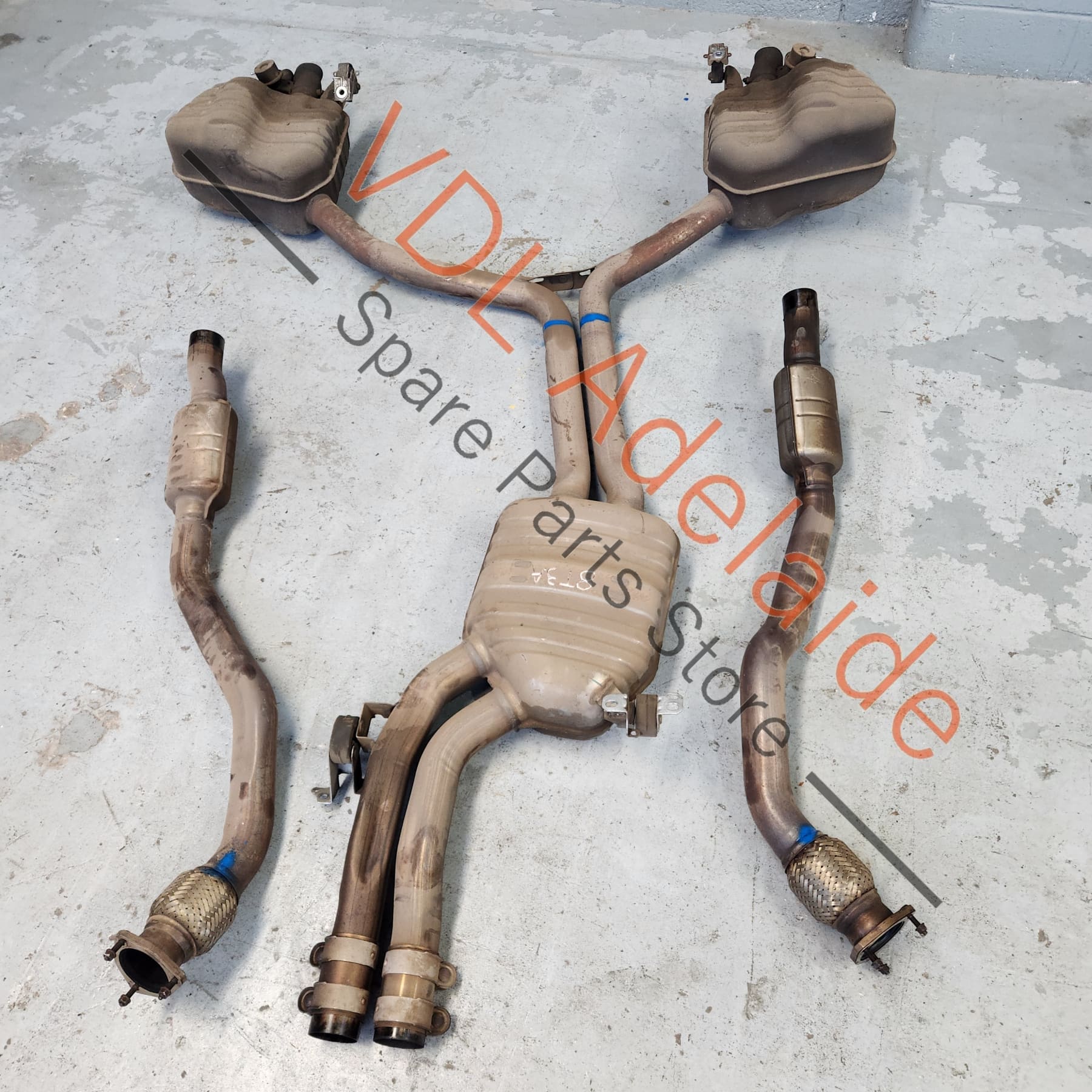 8T0253609CR 8T0253409K 8T0253095  Audi RS5 Exhaust System with Mufflers and Silencer