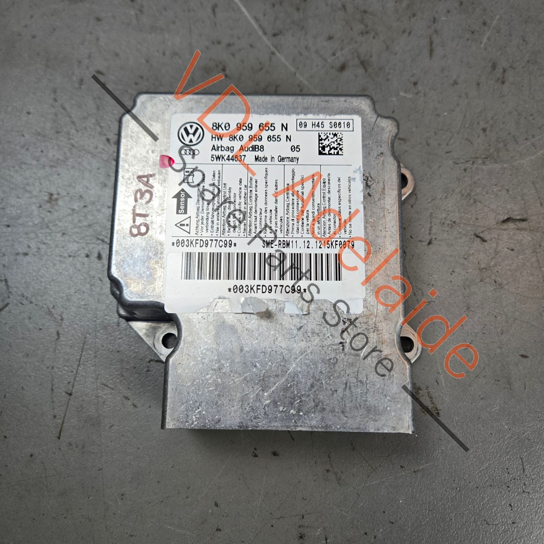 8K0959655N    Audi RS5 Control Unit Module for Airbag 8K0959655N