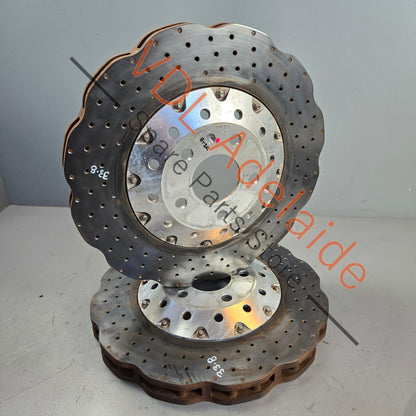 DBA52834 8T0615301   Audi R8 RS4 RS5 Front Brake Disc Rotors Pair with Hats DBA52834 8T0615301 365 x 34 Wavey