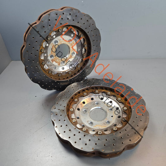 DBA52834 8T0615301   Audi R8 RS4 RS5 Front Brake Disc Rotors Pair with Hats DBA52834 8T0615301 365 x 34 Wavey