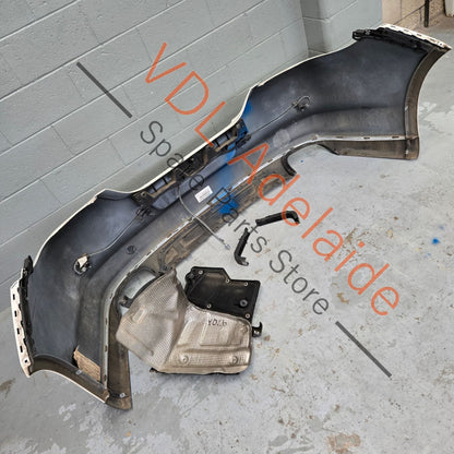 97050595100 97050561105   Porsche Panamera 970 Rear Bumper Assembly & Diffuser 97050595100 97050561105 1E0 Carrara White B9A / B4