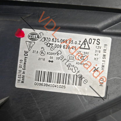 97063116907    Porsche Panamera 970 Front Left Headlamp Headlight Xenon & Dynamic Cornering 97063116907