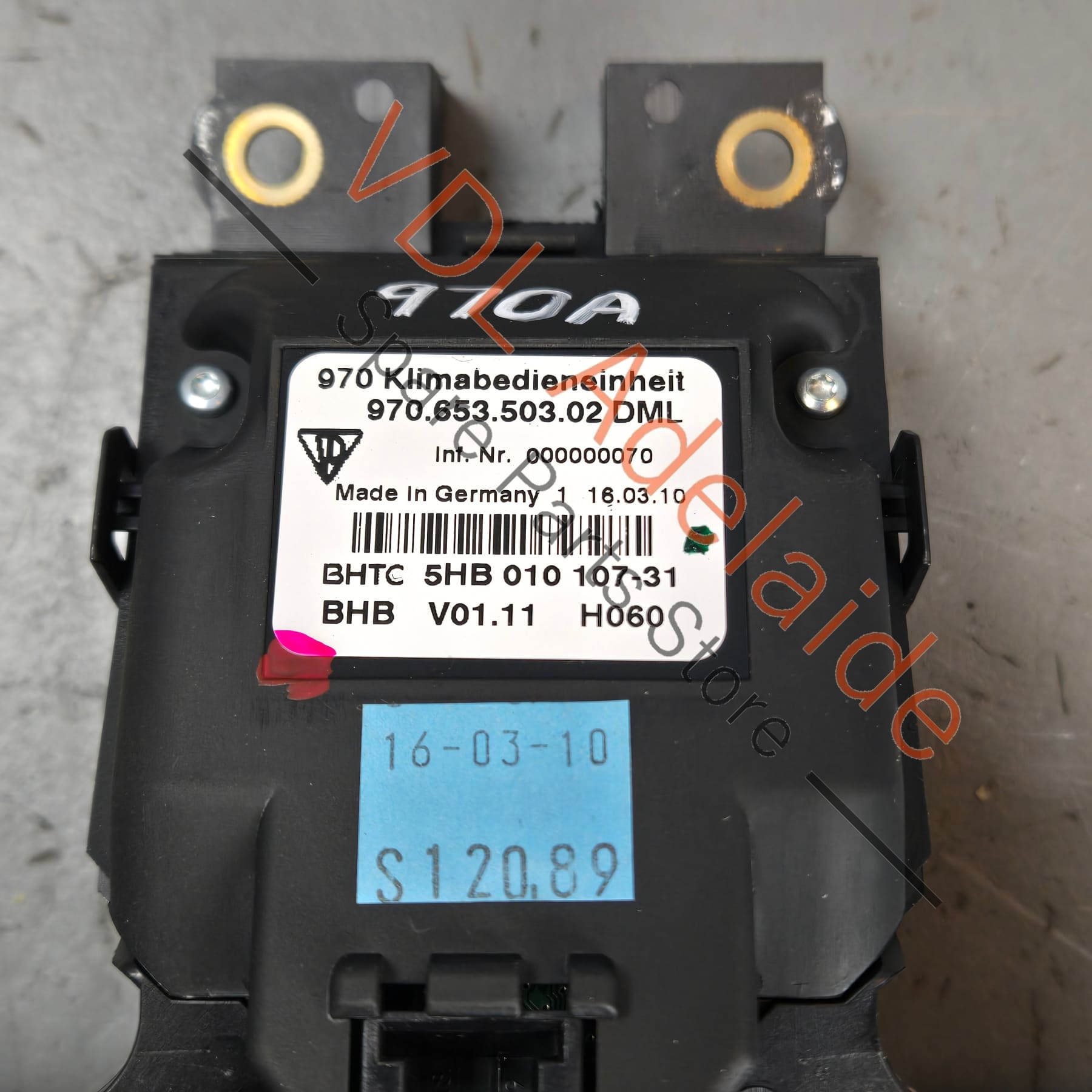 97065350302 97065350303DML   Porsche Panamera 970 Rear Air Conditioning Control Panel Switch 97065350303 DML