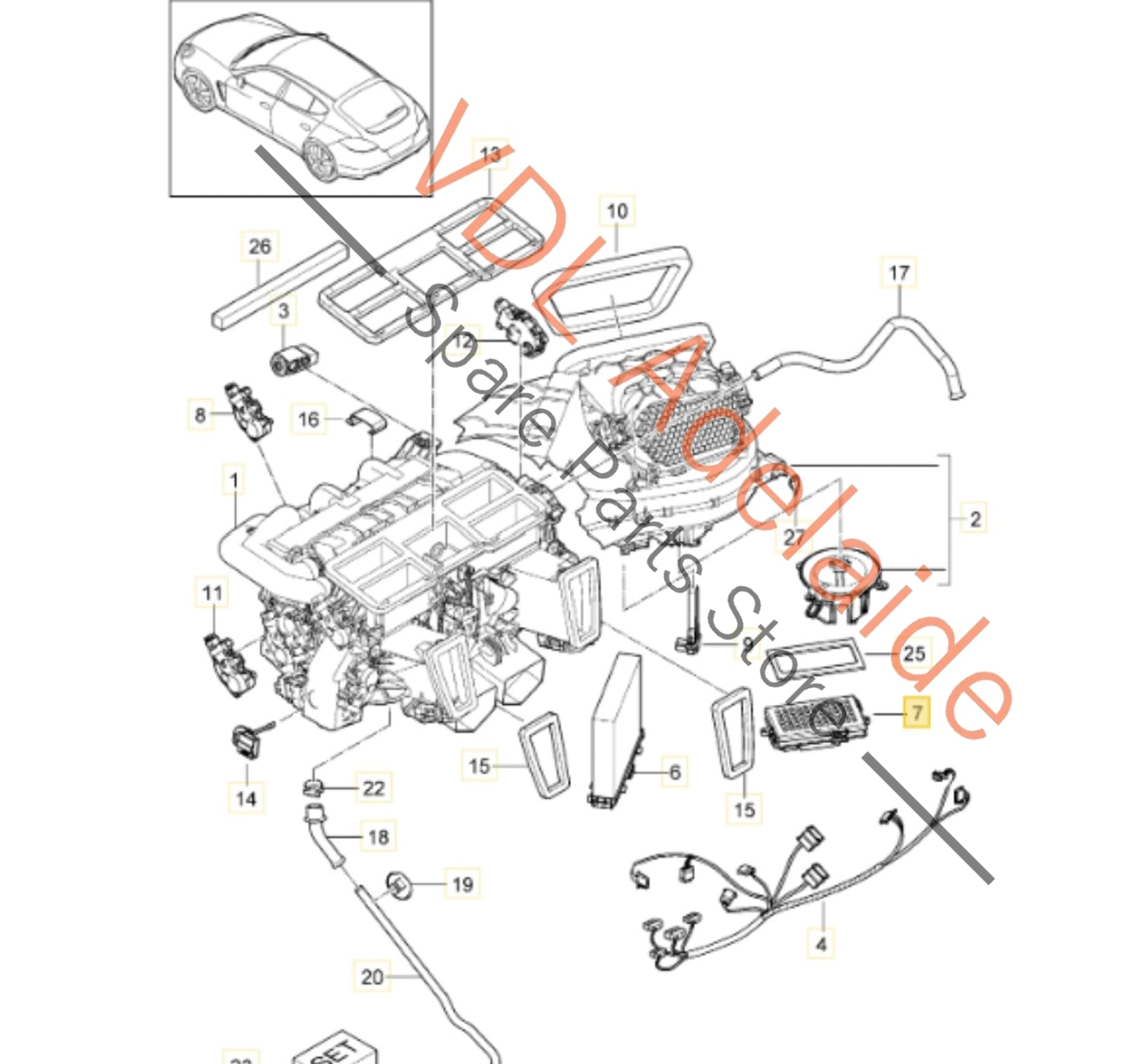 97062442301    Porsche Panamera 970 Blower Fan Resistor Governer 97062442301