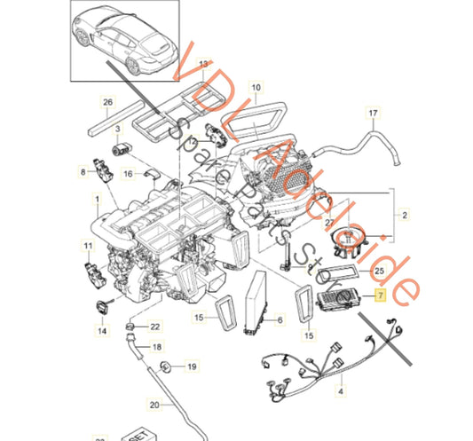 97062442301    Porsche Panamera 970 Blower Fan Resistor Governer 97062442301
