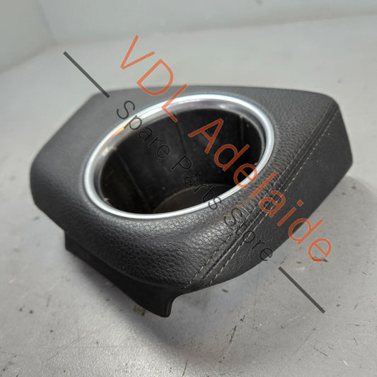 9705533810121U    Porsche Panamera 970 Centre Console Drinks Cup Holder 97055338101 21U Black Leather