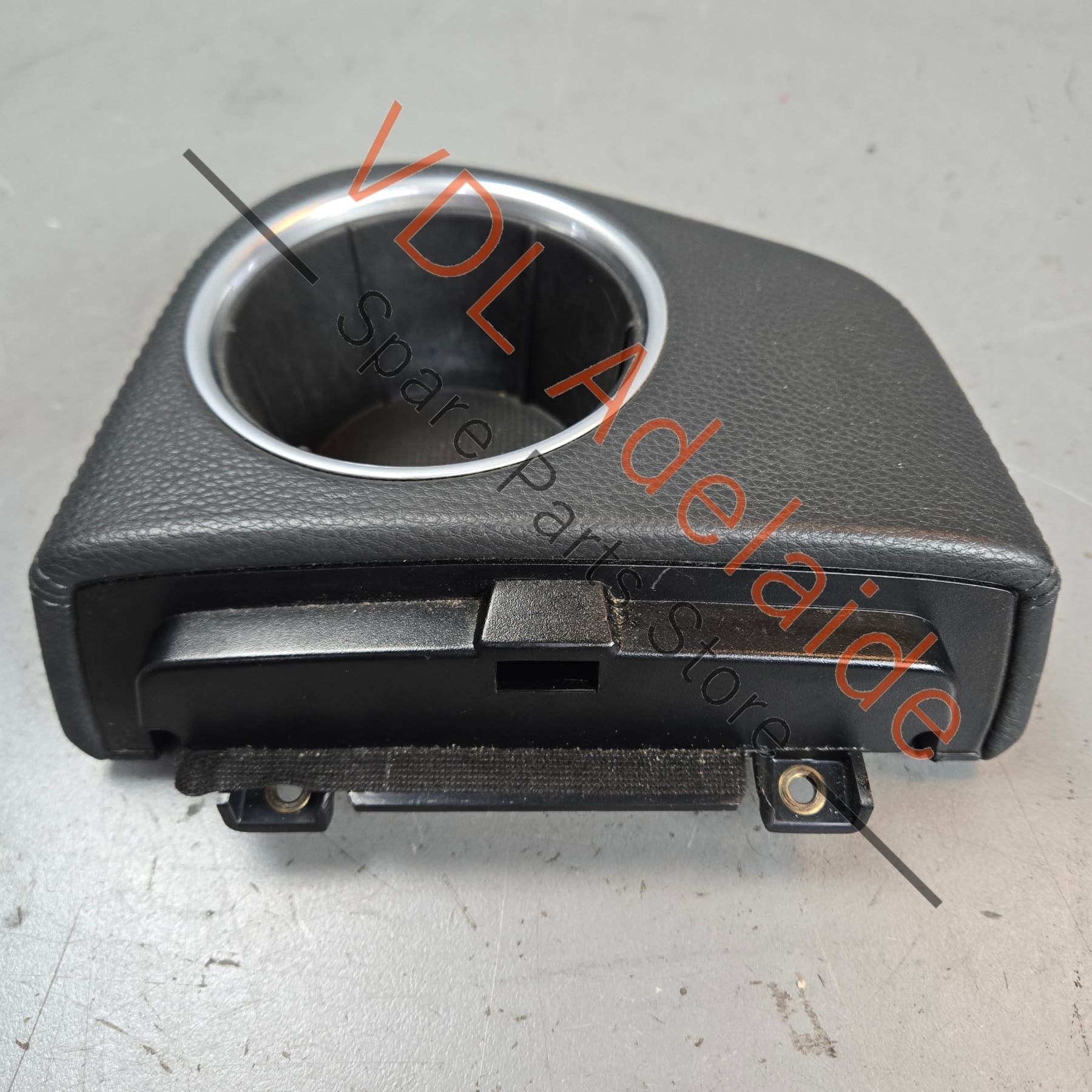 9705533810121U    Porsche Panamera 970 Centre Console Drinks Cup Holder 97055338101 21U Black Leather