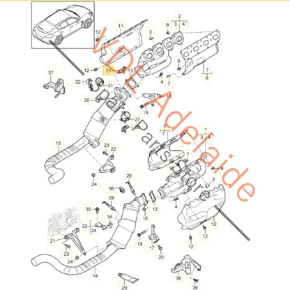 97060612301    Porsche Panamera 970 Lambda Probe Oxygen Sensor Upstream bank 2 Cyls 5-8 97060612301