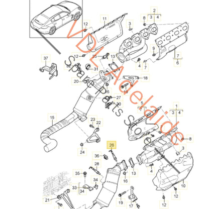 97060612401    Porsche Panamera 970 Lambda Probe Oxygen Sensor Upstream bank 1 Cyls 1-4 97060612401