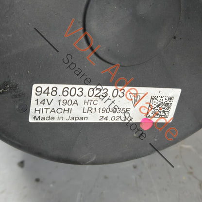 94860302303 94860302305   Porsche Panamera 970 Hitachi 190A Alternator Generator 94860302303 94860302305