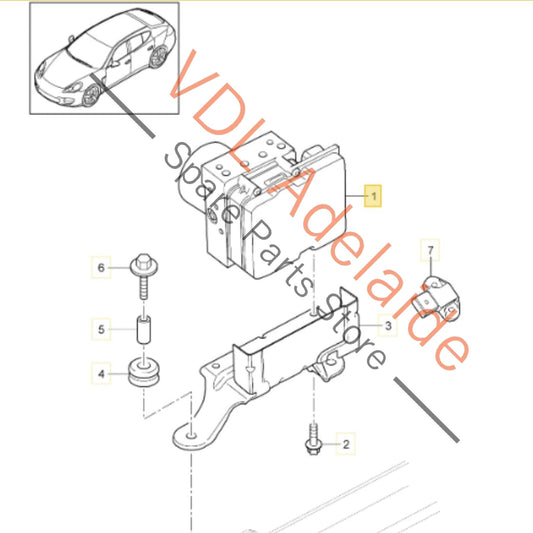 97035595505    Porsche Panamera 970 ABS Hydraulic Brake Pump 97035595532