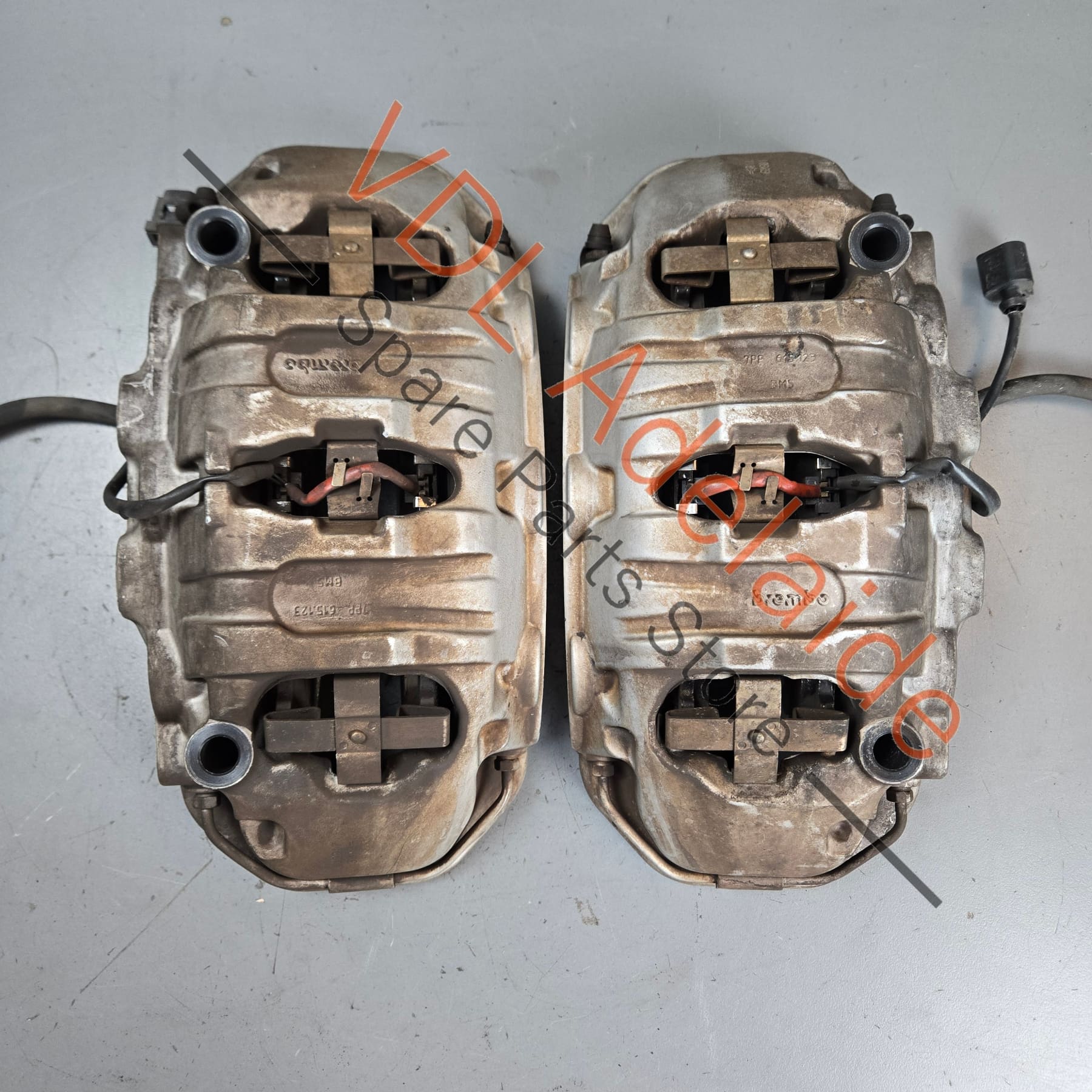 7PP615149AQ 7PP615150AQ   Porsche 360mm 6 Piston Brake Caliper Brembo Pair Front 7PP615149AQ, 7PP615150AQ