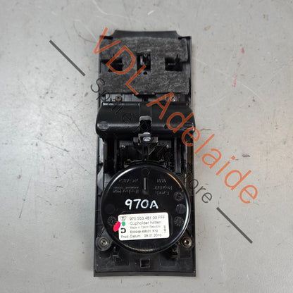 97055345100A61    Porsche Panamera 970 Rear Seat Storage Drinks Compartment 97055345100 A61 Piano Black