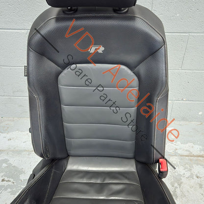     VW Golf R MK7 Wolfsburg Front Right Seat Drivers Carbon Leather