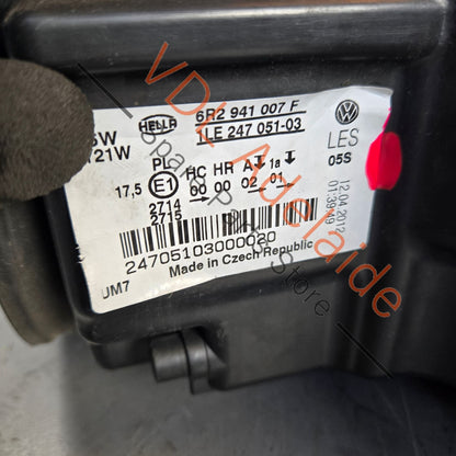 6R2941007F    VW Polo 6R Halogen Headlight Left 6R2941007F