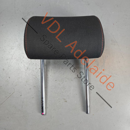 6R6885902BYCG 6R6885902B   VW Polo Gti 6R Cloth Headrest for Rear Middle Seat Red Stitch Titanium black/red 6R0885902B YCG