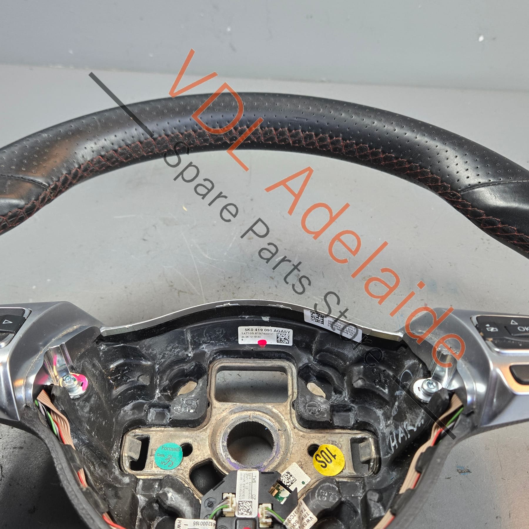 5K0419091AG    VW Golf MK6 Gti Polo Flat bottom Steering Wheel for DSG Auto 5K0419091AG ASY