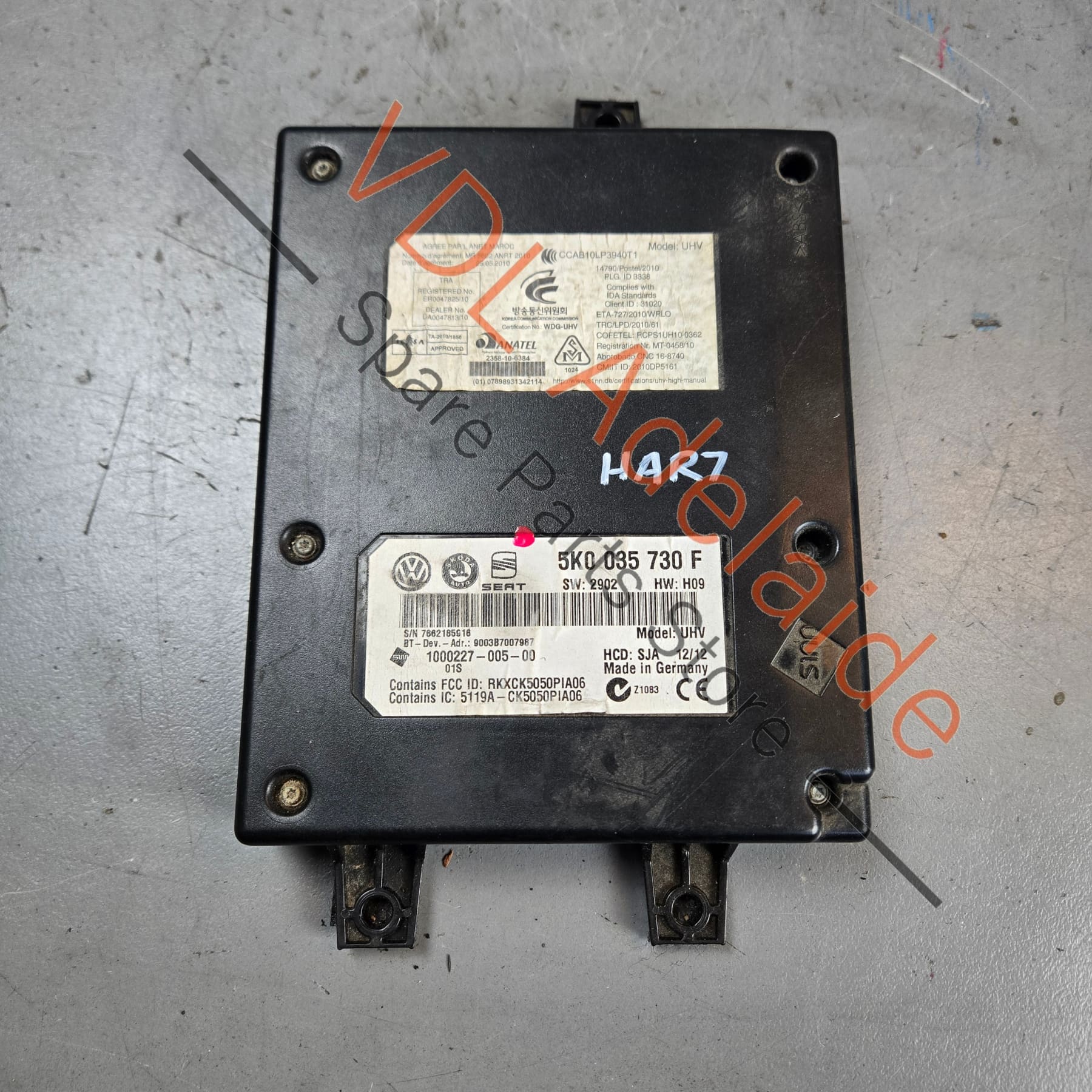 5K0035730F    Genuine VW Bluetooth Phone Control Module Adapter 5K0035730F