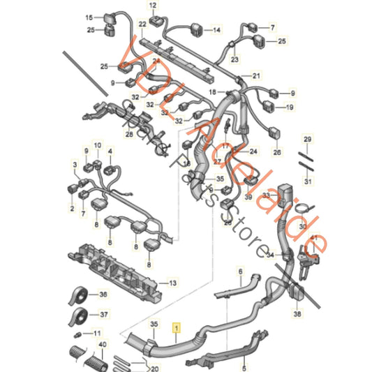 03C971612AN    VW 1.4 TFSI CAV CAVE Engine Wiring Harness Cable 03C971612AN