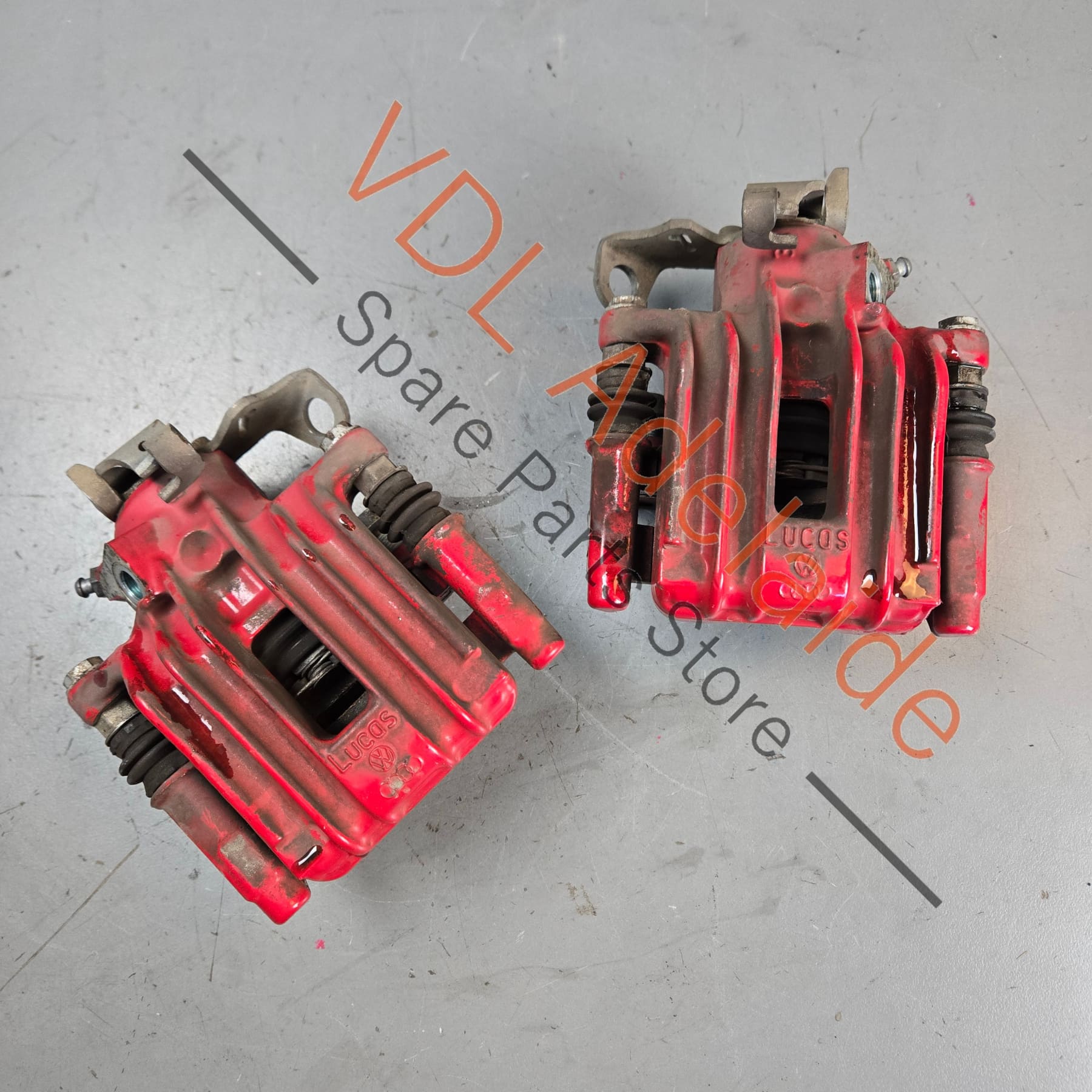 6R0615423A 6R0615425A 6R0615424A  VW Polo 6R Gti Tornado Red Brake Caliper Set Rear 6R0615423A 6R0615425A 6R0615424A for 230x9mm rotor