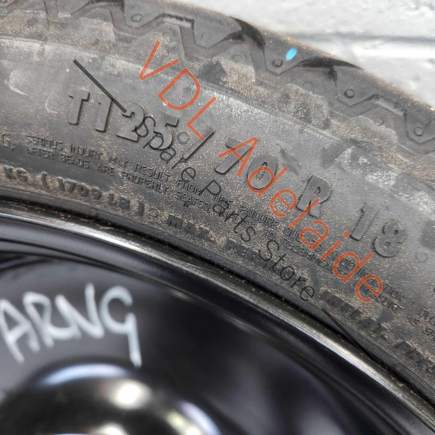     VW Golf Gti R MK7 7.5 Space Saver Spare Wheel 18 x 3.5