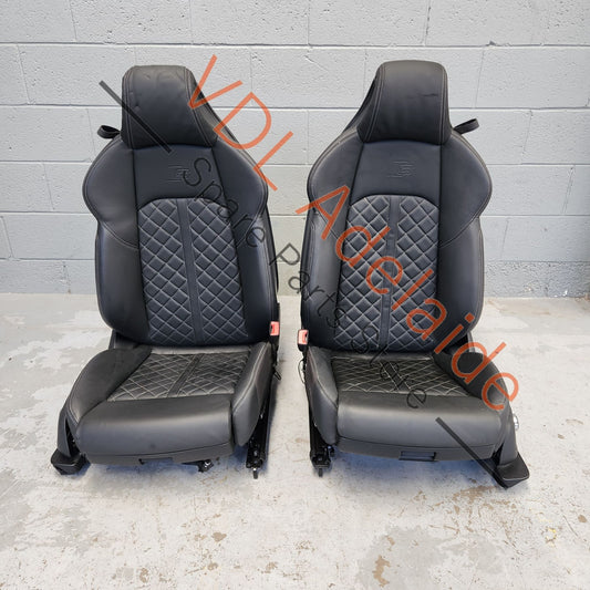     Audi S5 B9 B9.5 Pair of Front Seats Diamond Stitch Leather GRADE 2