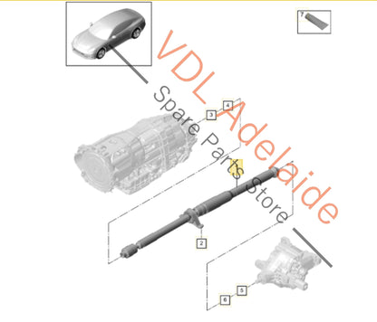 971521101AH 971521101AP 971521101AT 976521101E Porsche Panamera Turbo 971 Cardan Propeller Tail Shaft 976521101E 971521101AT 971521101AP 971521101AH