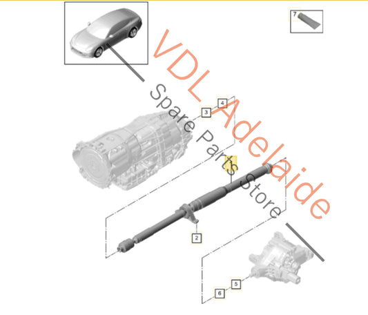 971521101AH 971521101AP 971521101AT 976521101E Porsche Panamera Turbo 971 Cardan Propeller Tail Shaft 976521101E 971521101AT 971521101AP 971521101AH