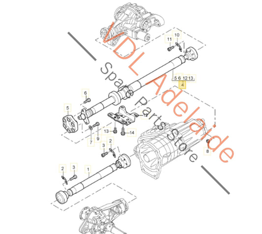 95542102015 95542102014 95542102013  Porsche Cayenne 955 957 Cardan Propeller Tail Shaft 95542102013 95542102014 95542102015