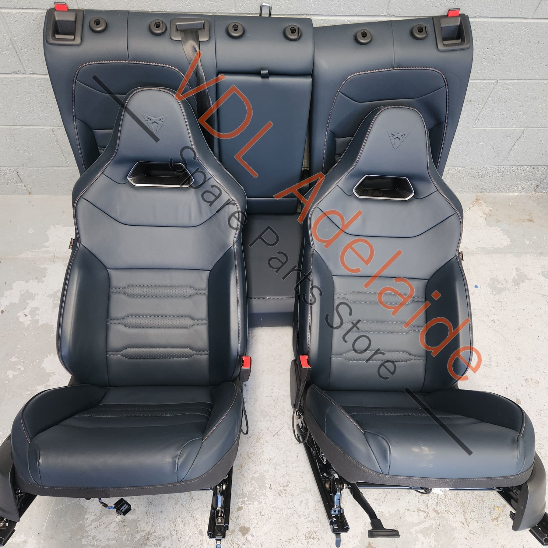   Cupra Ateca Blue Black Leather Seat Set Great for your Amarok or Caddy upgrade!